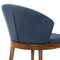 Armen Living Arcadia and Juno 48" Round Blue and Walnut Wood 5 Piece Dining Set SETARDI5JNWABLU48 - alternate 5